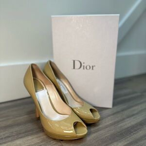 Dior Tan Stiletto Heels Elegant Design